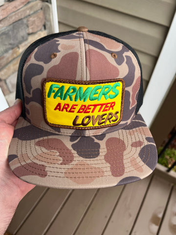 Duck Camo Farmers Are Better Lovers Patch Hat