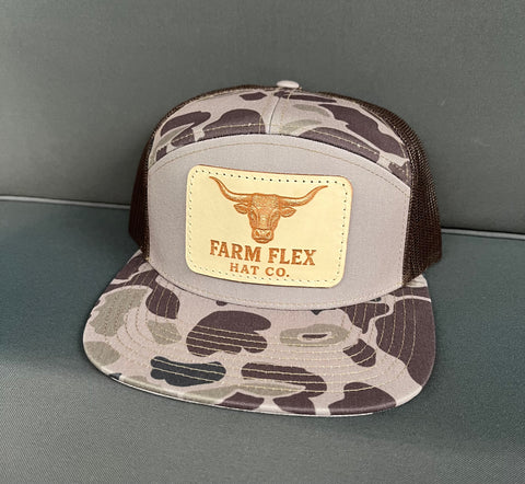 Bark Brown Duck Camo Longhorn Hat