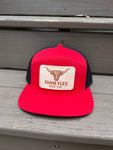 Red Longhorn Patch Hat