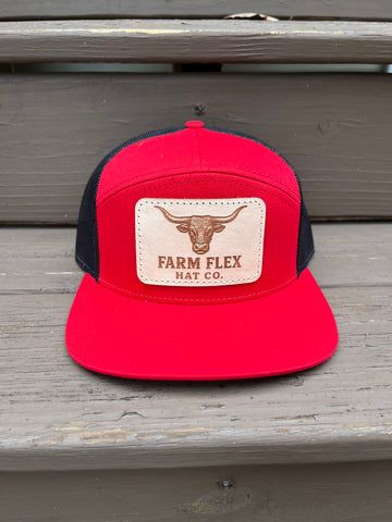 Red Longhorn Patch Hat