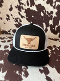 Black Longhorn Rope Hat