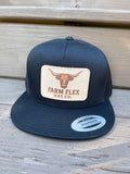 Black Longhorn Patch Hat