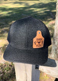 Heather Black Cow Tag Patch Hat