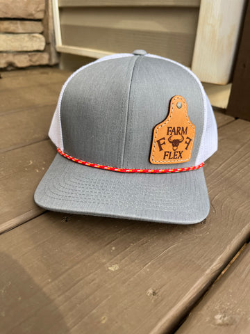 Rope Hat Cow Tag Patch